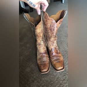 Justin Bent Rail Womens Wildwood Cowgirl Boots Square Toe